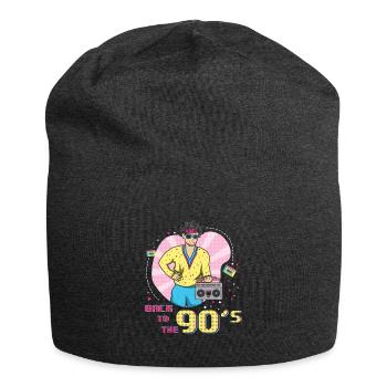 90er Jahre Musik Cool 90 Retro Party Jahr 1990 - Jersey-Beanie - Anthrazit - Vorne