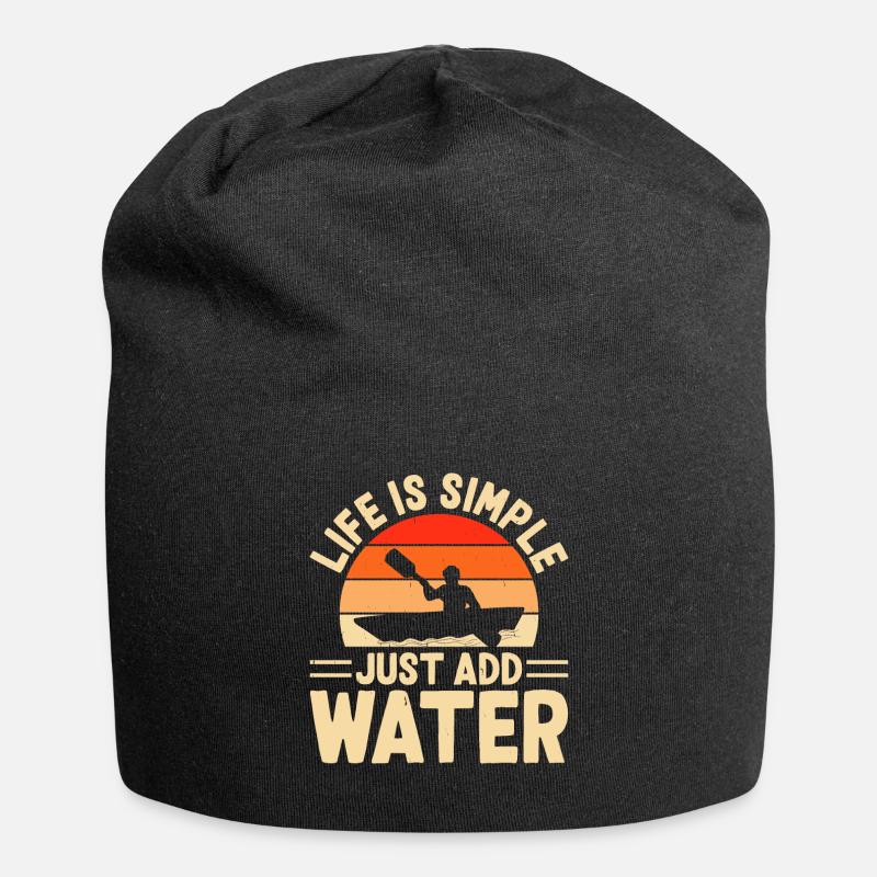 Kayak Kayaker Kayaker - Jersey Beanie - black