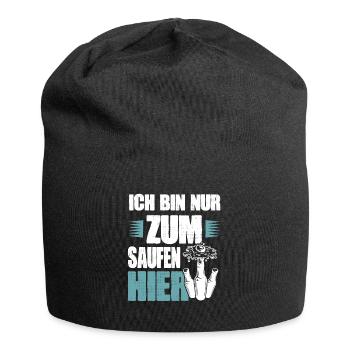 bier saufen - Jersey-Beanie - Schwarz - Vorne