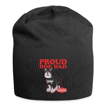 Papa Schnauzer miniature | Schnauzer Dog Daddy Cadeau - Bonnet en jersey - noir - Devant