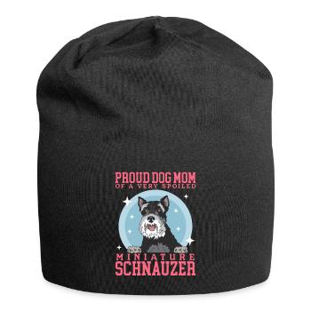 Schnauzer miniature Maman Schnauzer Chien Maman Cadeau - Bonnet en jersey - noir - Devant