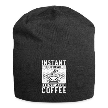 Korrekturlesen, Job, Rechtschreibung, Grammatik, Korrekturleser - Jersey-Beanie - Anthrazit - Vorne