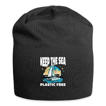 Catamaran-Boot Segelboot Segeln Segler - Jersey-Beanie - Schwarz - Vorne