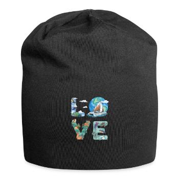 Catamaran-Boot Segelboot Segeln Segler - Jersey-Beanie - Schwarz - Vorne