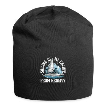 Catamaran-Boot Segelboot Segeln Segler - Jersey-Beanie - Schwarz - Vorne