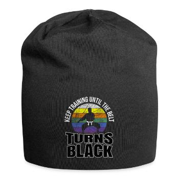 Keep Training Until The Belt Turns Black Karate - Jersey Beanie - black - Front