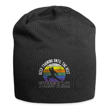 Keep Training Until The Belt Turns Black Karate - Jersey Beanie - black - Front