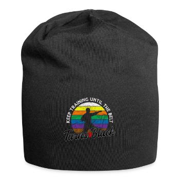 Keep Training Until The Belt Turns Black Karate - Jersey Beanie - black - Front