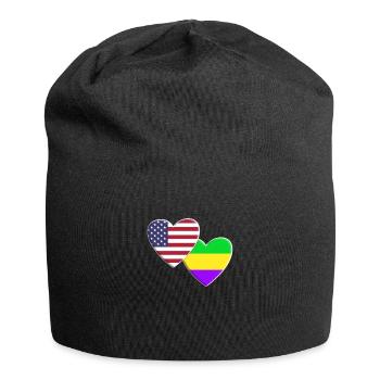 USA Amerikanische Mardi Gras Flagge Fat Tuesday Party - Jersey-Beanie - Schwarz - Vorne