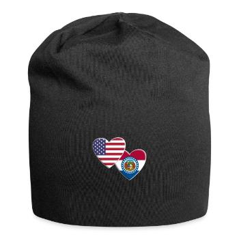 USA Amerikanische Flagge des Bundesstaates Missouri Patriotisch 4. - Jersey-Beanie - Schwarz - Vorne