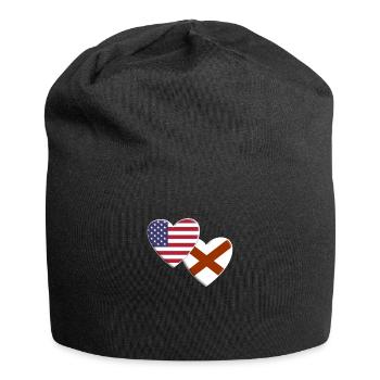 USA American State Of Alabama Flag Patriotic 4th - Jersey Beanie - black - Front