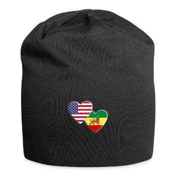 États-Unis Drapeau rastafari rastafari américain - Bonnet en jersey - noir - Devant