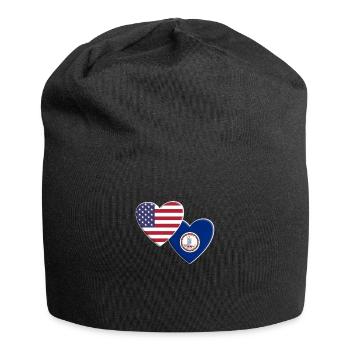 USA American State Of Virginia Flag Patriotic 4th - Jersey Beanie - black - Front