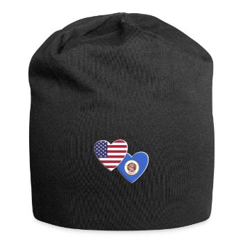 États-Unis État américain du Minnesota Drapeau patriotique - Bonnet en jersey - noir - Devant