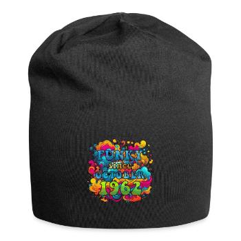 Funky Geburtstag: Oktober 1962 - Psychadelic - Jersey-Beanie - Schwarz - Vorne