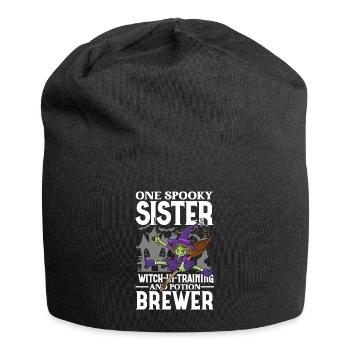 One Spooky Sister Retro Halloween Costume - Jersey-Beanie - Schwarz - Vorne
