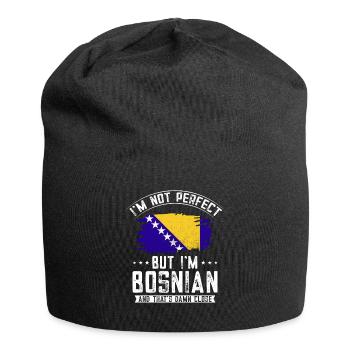 Bosnien und Herzegowina Flagge Bosnien - Jersey-Beanie - Schwarz - Vorne