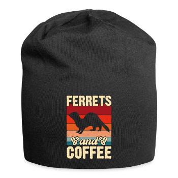 Frettchen - Jersey-Beanie - Schwarz - Vorne