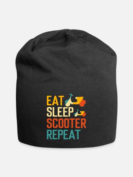 Roller Rollerfahrer Motorroller - Jersey-Beanie - Schwarz