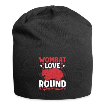 Wombat Love Australian Animals Besitzer - Jersey-Beanie - Schwarz - Vorne