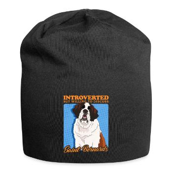Bernhardiner Hunde St. Bernhardshund Geschenk - Jersey-Beanie - Schwarz - Vorne