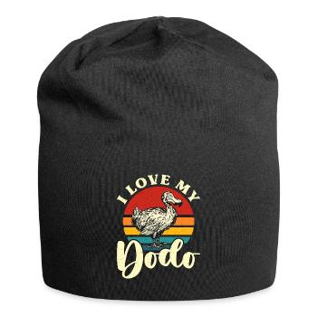 Dodo Bird I Love My Dodo Retro Flightless Animals - Jersey Beanie - black - Front
