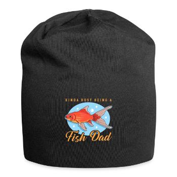 Aquarium Fish Dad Aquarist Aquaristics Gift - Jersey Beanie - black - Front