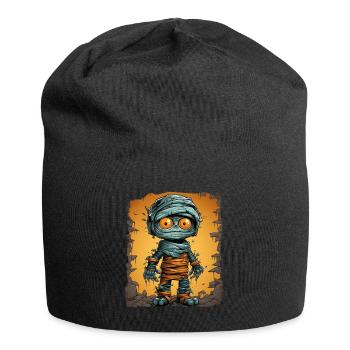 Halloween Spooky Cartoon Mummy - Jersey-Beanie - Schwarz - Vorne