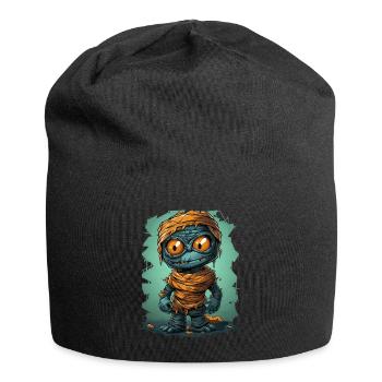 Halloween Spooky Cartoon Mummy - Jersey-Beanie - Schwarz - Vorne