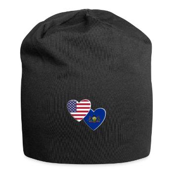 États-Unis État américain de Pennsylvanie Drapeau patriotique - Bonnet en jersey - noir - Devant