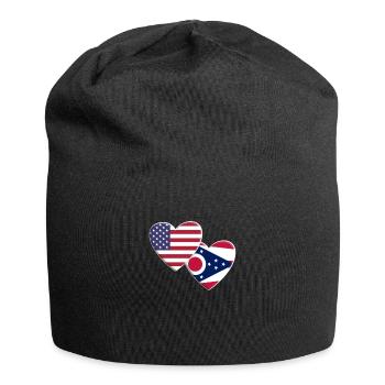États-Unis État américain de l’Ohio Drapeau patriotique 4ème - Bonnet en jersey - noir - Devant