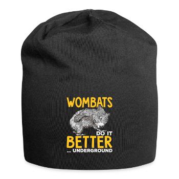 Wombats Machen Es Besser Australischer - Jersey-Beanie - Schwarz - Vorne