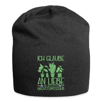 Gartenarbeit Schrebergarten Blumen Gärtnerin - Jersey-Beanie - Schwarz - Vorne