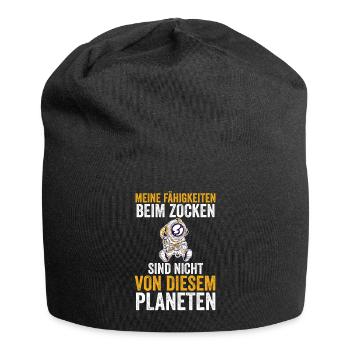 Zocker Zocken Gamer - Jersey-Beanie - Schwarz - Vorne