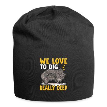 Graben Sie Wirklich Tief Wombat Australian Animals - Jersey-Beanie - Schwarz - Vorne