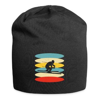 Ski Skifahren Skifahrer - Jersey-Beanie - Schwarz - Vorne