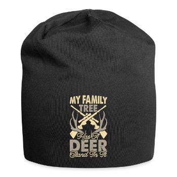 Hunters chasing antlers deer - Jersey Beanie - black - Front