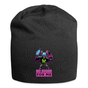 Diabetiker-Halloween-Fledermaus Kein Zucker für - Jersey-Beanie - Schwarz - Vorne