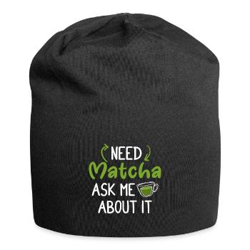 Amateurs de thé vert Boisson japonaise Matcha Latte - Bonnet en jersey - noir - Devant
