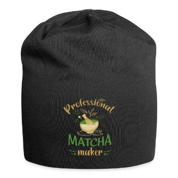 Amateurs de thé vert Boisson japonaise Matcha Latte - Bonnet en jersey - noir - Devant