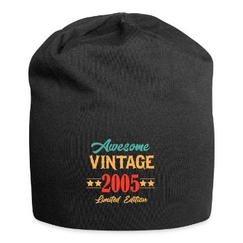 Vintage 2005 Jahrgang Geburtstag Retro Geschenk - Jersey-Beanie - Schwarz - Vorne