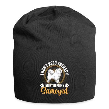Juste besoin de Samoyède Samoyède Spitz - Bonnet en jersey - noir - Devant
