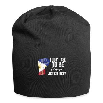 Filipino Pride Philippines Flag Grown Filipino - Jersey Beanie - black - Front