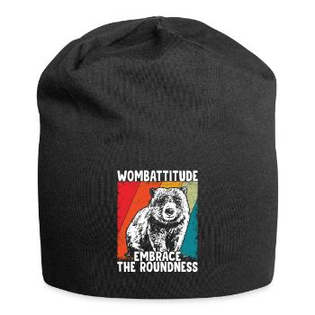 Wombattitude Wombat Australian Animals Besitzer - Jersey-Beanie - Schwarz - Vorne