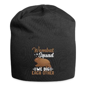 Wombat Squad Wir Graben Uns Gegenseitig - Jersey-Beanie - Schwarz - Vorne