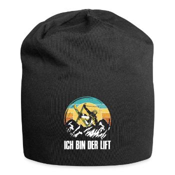Skibergsteiger Ich bin der Lift Skitouring - Jersey-Beanie - Schwarz - Vorne