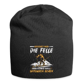 Ski Touring Reichet mir die Felle Skibergsteigen - Jersey-Beanie - Schwarz - Vorne