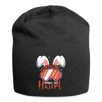 Official Apres-Ski Haserl Skihasen Skifahren - Jersey-Beanie - Schwarz - Vorne