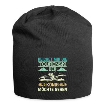 Ski Touring Reichet mir die Tourenski - Jersey-Beanie - Schwarz - Vorne