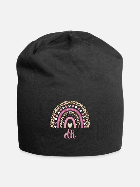 Elli Regenbogen Name Geburtstag Elli - Jersey-Beanie - Schwarz